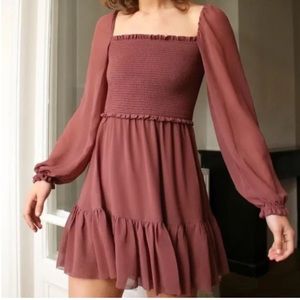 BNWT Aritzia Wilfred Tempest Dress Ashy Rose - XS